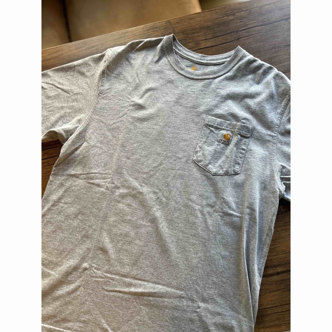 carhartt 半袖Tシャツ L グレー カーハート Tシャツ/カットソー(半袖/袖なし)購入日本