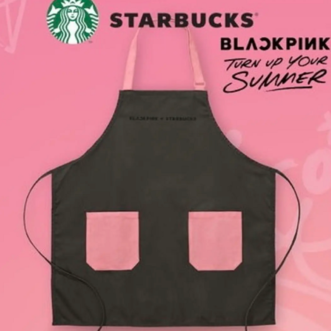 Starbucks 【新品未使用】ブラックピンク スターバックス限定エプロンの通販 by The palm's｜スターバックスならラクマ
