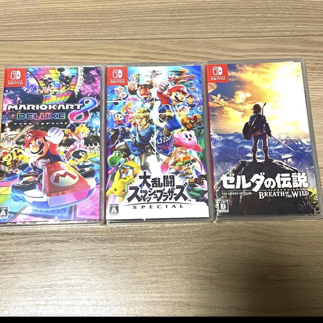 任天堂Switch ゼルダ　スマブラ　マリオカート　３本セットSwitch本体