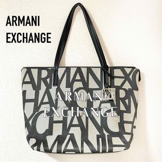 アルマーニエクスチェンジ(ARMANI EXCHANGE)の【美品】アルマーニ エクスチェンジ　オールオーバーロゴ トートバッグ　A4可能(トートバッグ)