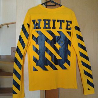 オフホワイト メンズのTシャツ・カットソー(長袖)(イエロー/黄色系