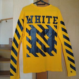 オフホワイト(OFF-WHITE)の【希少】【初期モデル】【OFF-WHITE】【ビッグロゴデザイン】【ロンT】(Tシャツ/カットソー(七分/長袖))