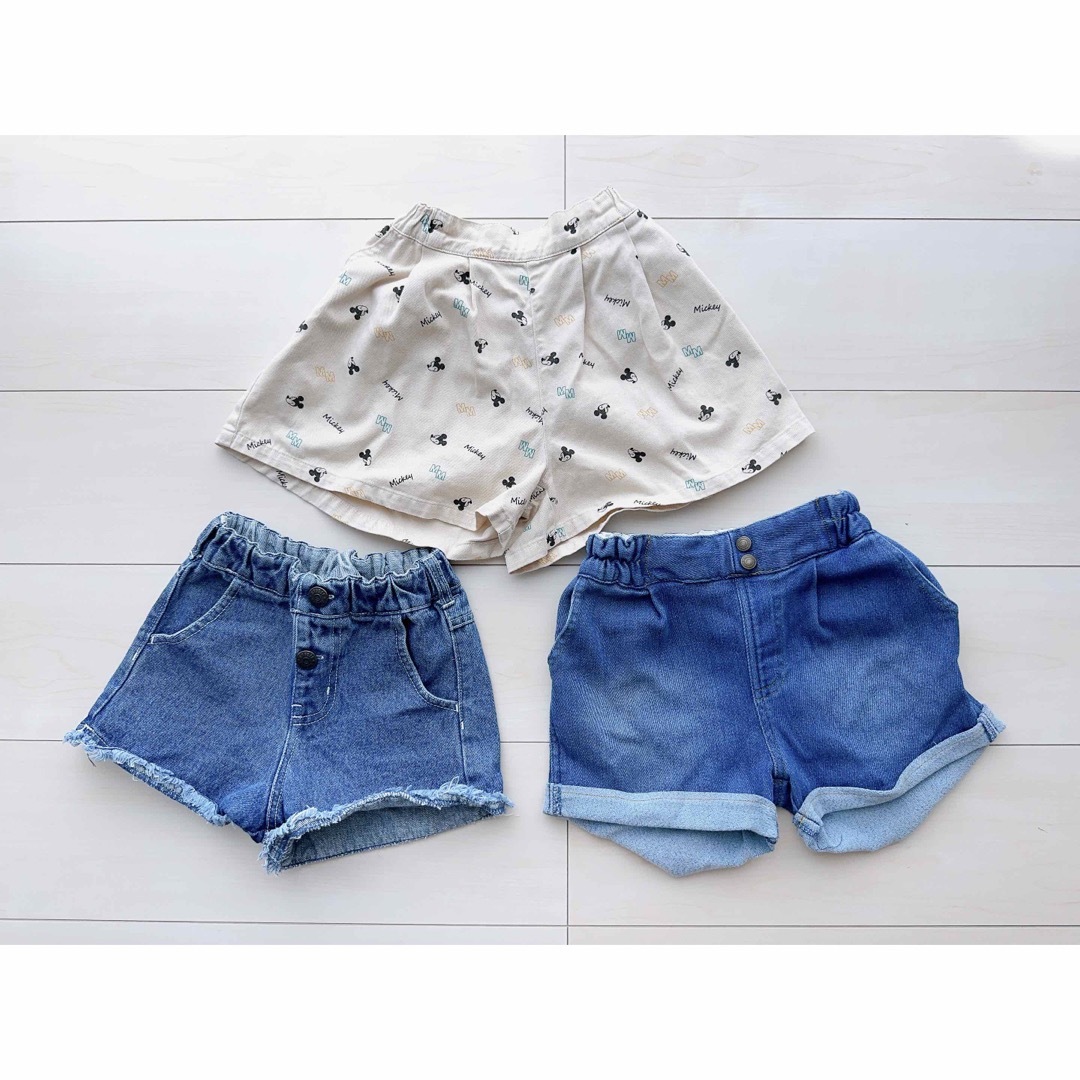 BREEZE(ブリーズ)のショートパンツ 90-100cm 3枚set キッズ/ベビー/マタニティのキッズ服女の子用(90cm~)(パンツ/スパッツ)の商品写真