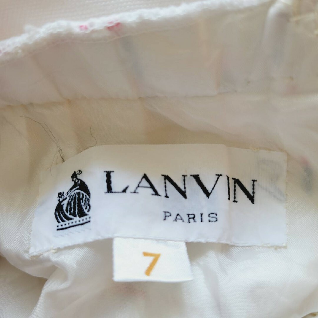 LANVIN(ランバン)の【希少】オールド　ランバン　花柄　ベルト付き　ノースリーブ　ロングワンピース レディースのワンピース(ロングワンピース/マキシワンピース)の商品写真