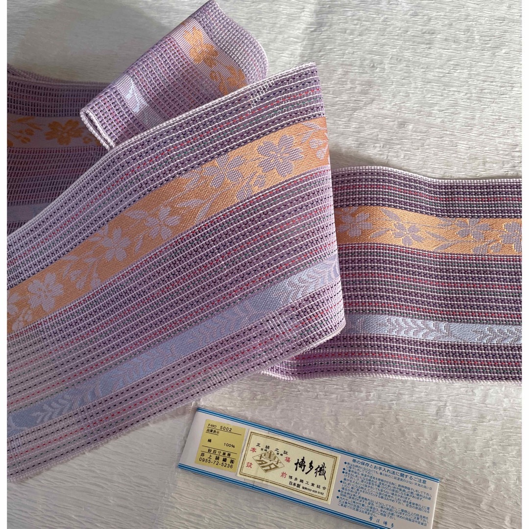 博多織　紗の半幅帯　美品 レディースの水着/浴衣(浴衣帯)の商品写真
