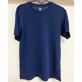 ユニクロ(UNIQLO)のユニクロ　キッズメッシュTシャツ160  紺色ネイビー　美品(Tシャツ/カットソー)