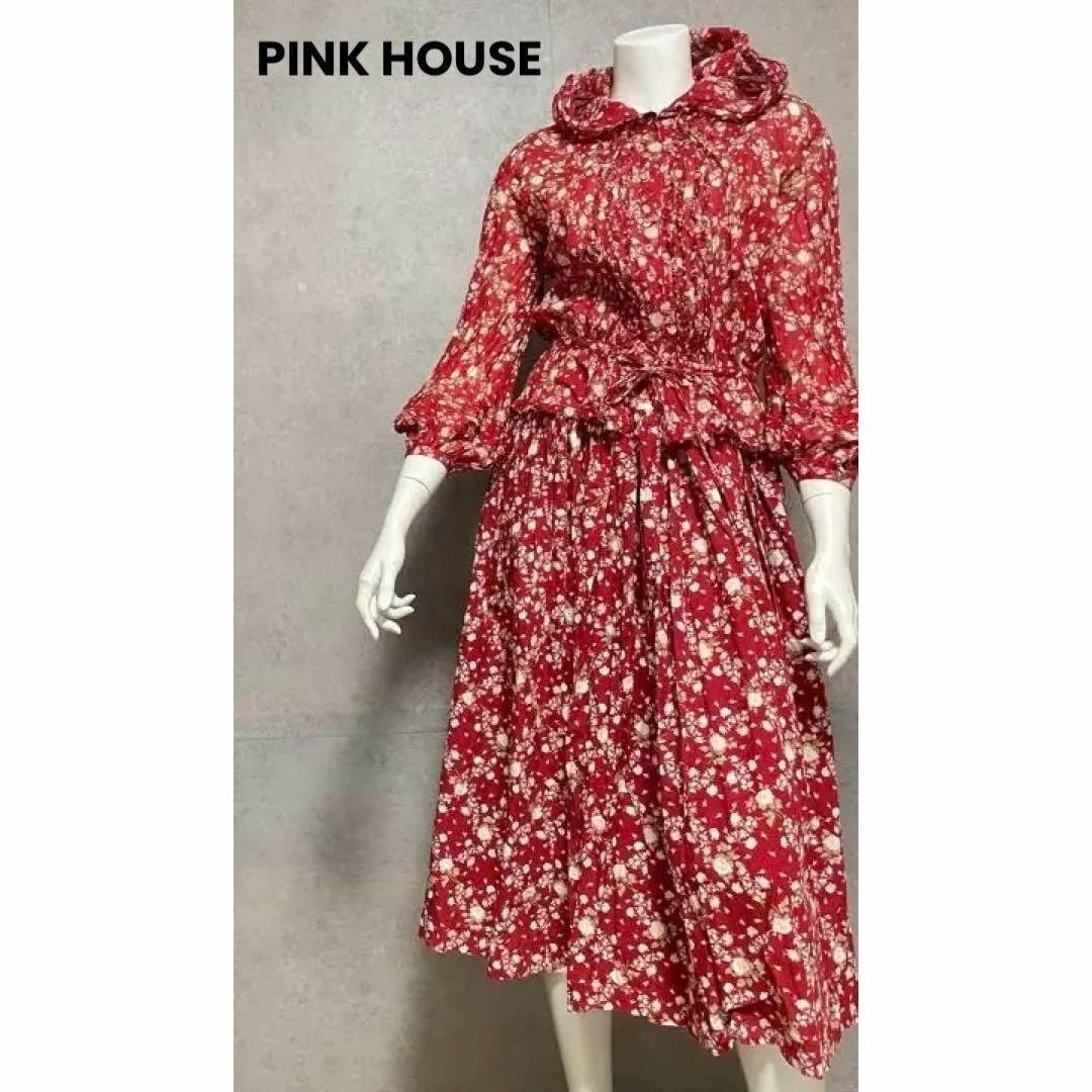 PINK HOUSE - 269 PINK HOUSE ブラウススカート セットアップ 綿100