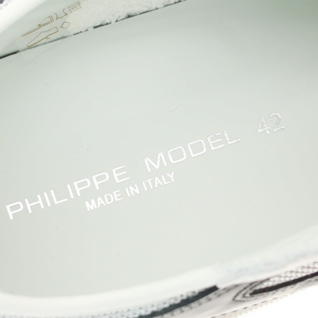 PHILIPPE MODEL(フィリップモデル)の【新品】フィリップモデル PHILIPPE MODEL EZE MF2 スニーカー グレーxホワイト【サイズ42】【メンズ】 メンズの靴/シューズ(スニーカー)の商品写真