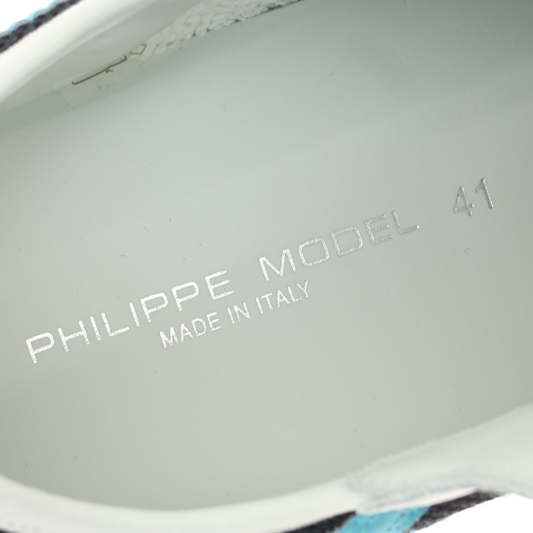 PHILIPPE MODEL(フィリップモデル)の【新品】フィリップモデル PHILIPPE MODEL EZE FY3 スニーカー ブラックxブルー【サイズ41】【メンズ】 メンズの靴/シューズ(スニーカー)の商品写真