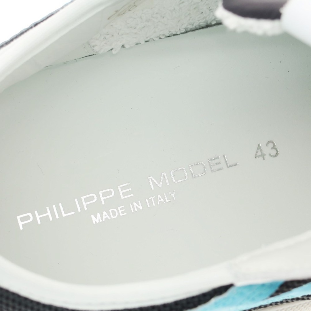 PHILIPPE MODEL(フィリップモデル)の【新品】フィリップモデル PHILIPPE MODEL EZE FY3 スニーカー ブラックxブルー【サイズ43】【メンズ】 メンズの靴/シューズ(スニーカー)の商品写真