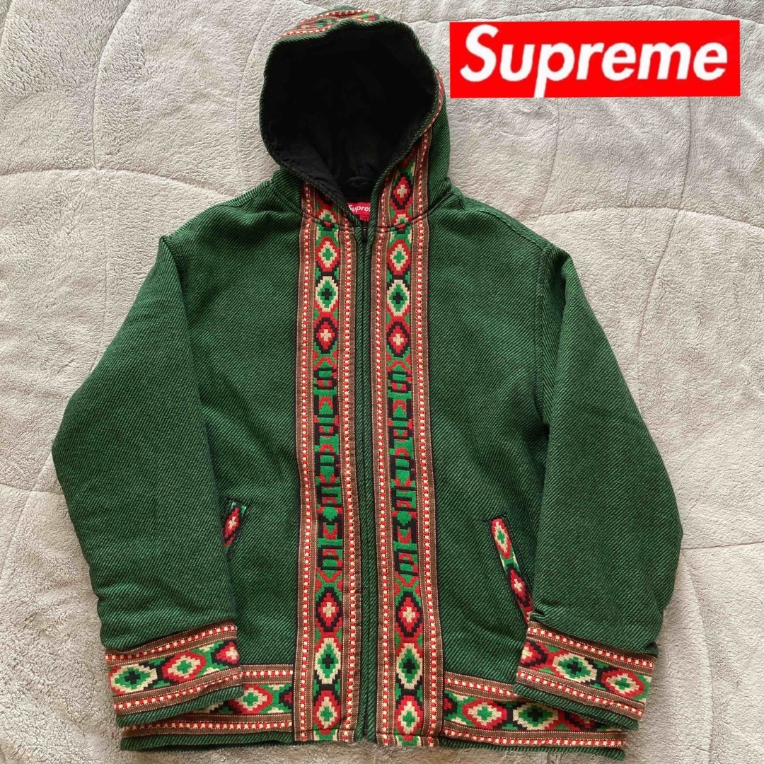 即完売モデル Suprem シュプリーム ネイティブ柄パーカー ジャケット-