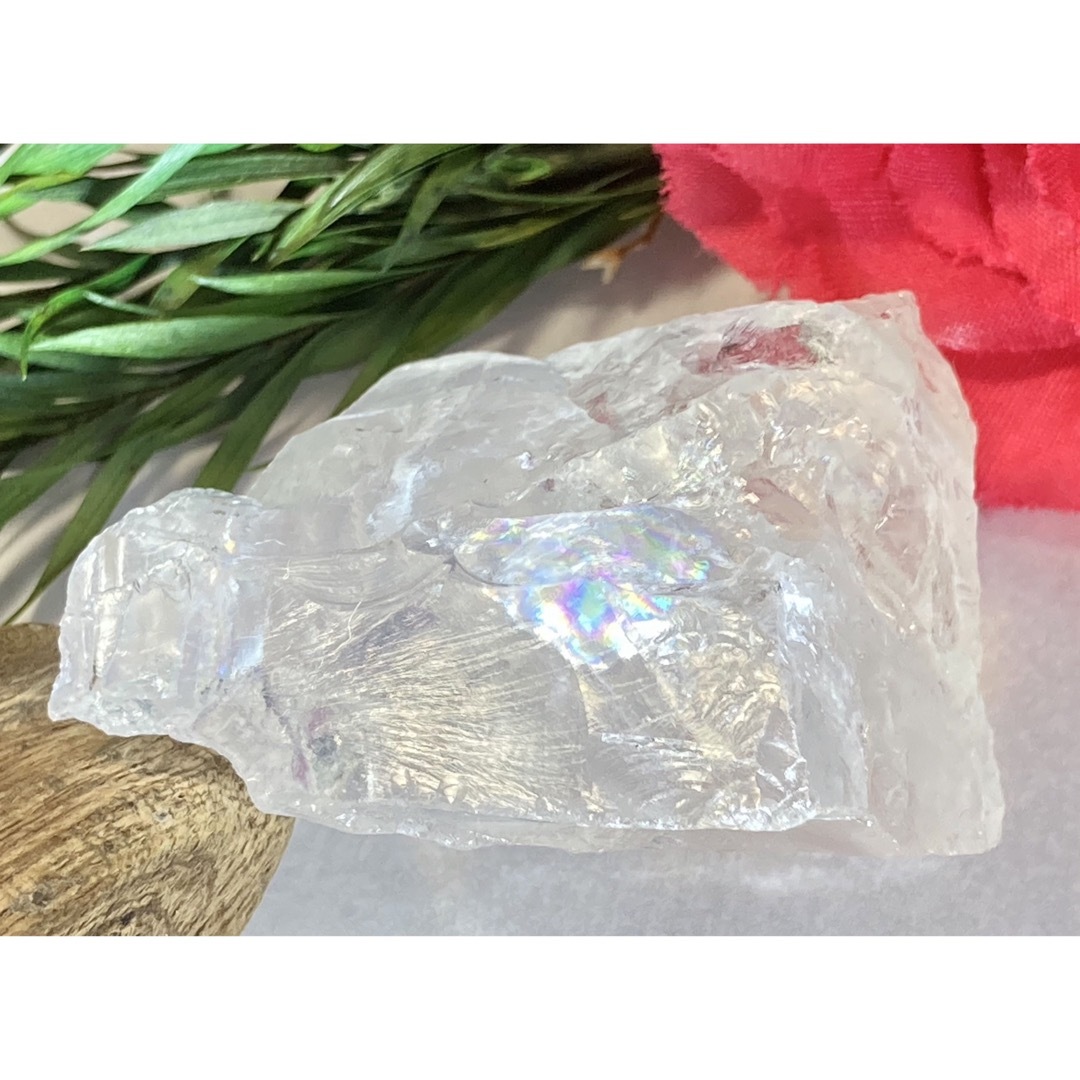 万華鏡✨　レインボー　アイスデビル　氷水晶　ラフストーン　原石　氷の悪魔