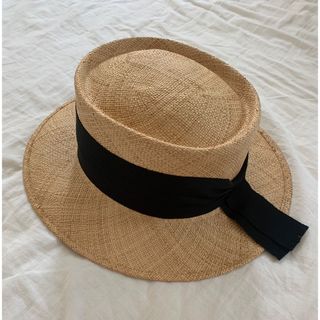 【未使用】Lock & Co. Hatters ストローハット カンカン帽