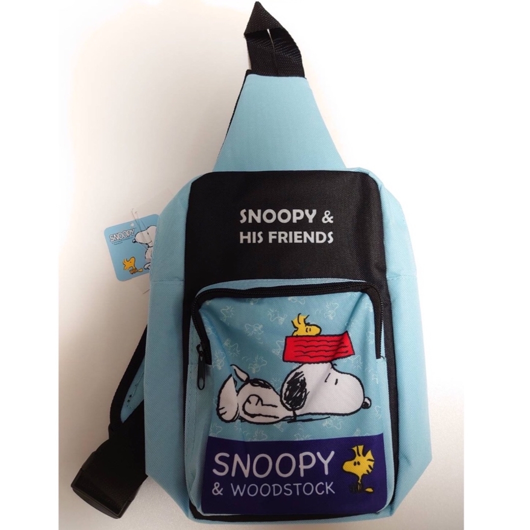 SNOOPY(スヌーピー)のスヌーピー　カバン　リュック　ワンショルダー　新品タグ付き キッズ/ベビー/マタニティのこども用バッグ(リュックサック)の商品写真