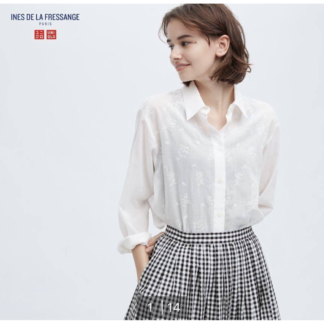 UNIQLO(ユニクロ)のsale!新品タグ付☆UNIQLO&INES ユニクロ&イネス☆刺繍シャツ レディースのトップス(シャツ/ブラウス(長袖/七分))の商品写真