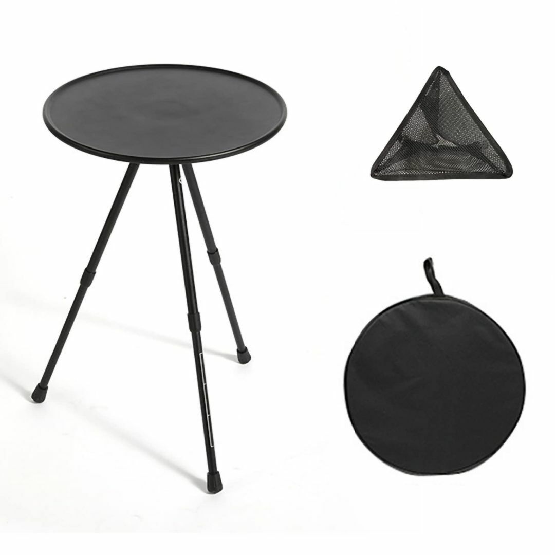 【色: ブラック】キャンプ テーブル 軽量 コンパクト 折り畳み式 アウトドア