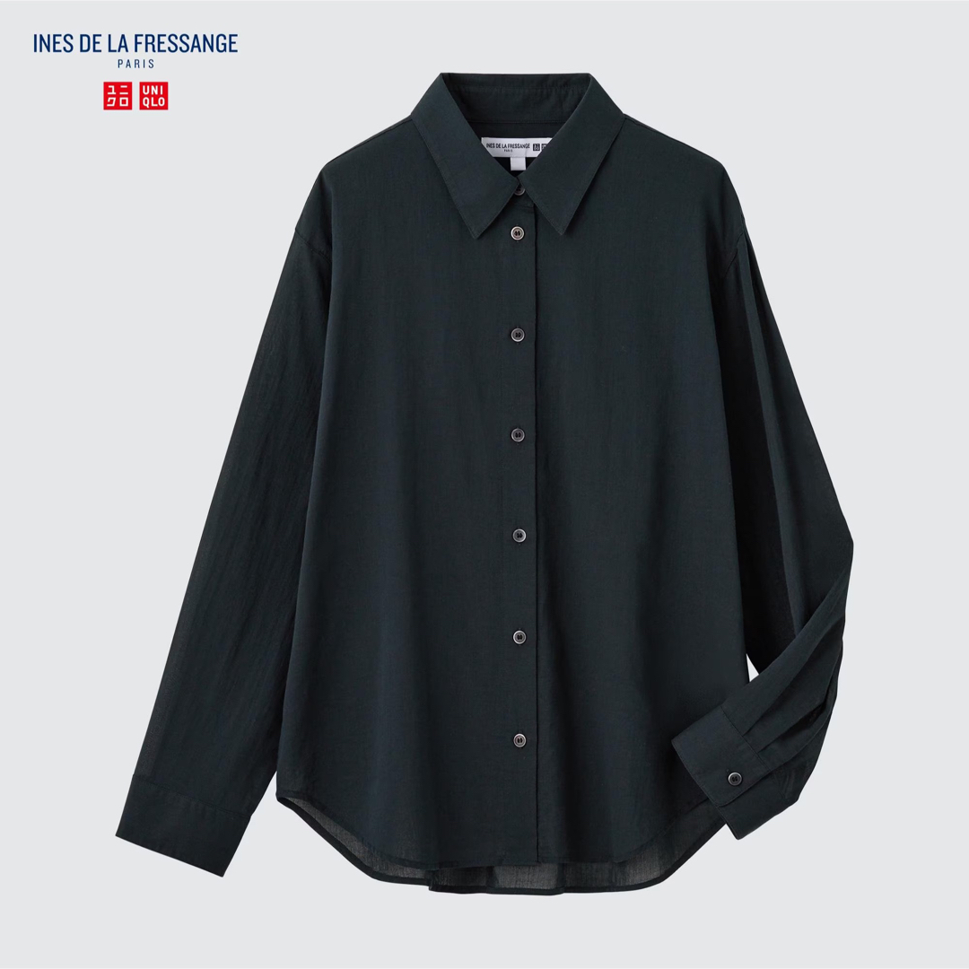 UNIQLO(ユニクロ)のsale!新品タグ付☆UNIQLO&INES ユニクロ&イネス☆シアーシャツ レディースのトップス(シャツ/ブラウス(長袖/七分))の商品写真