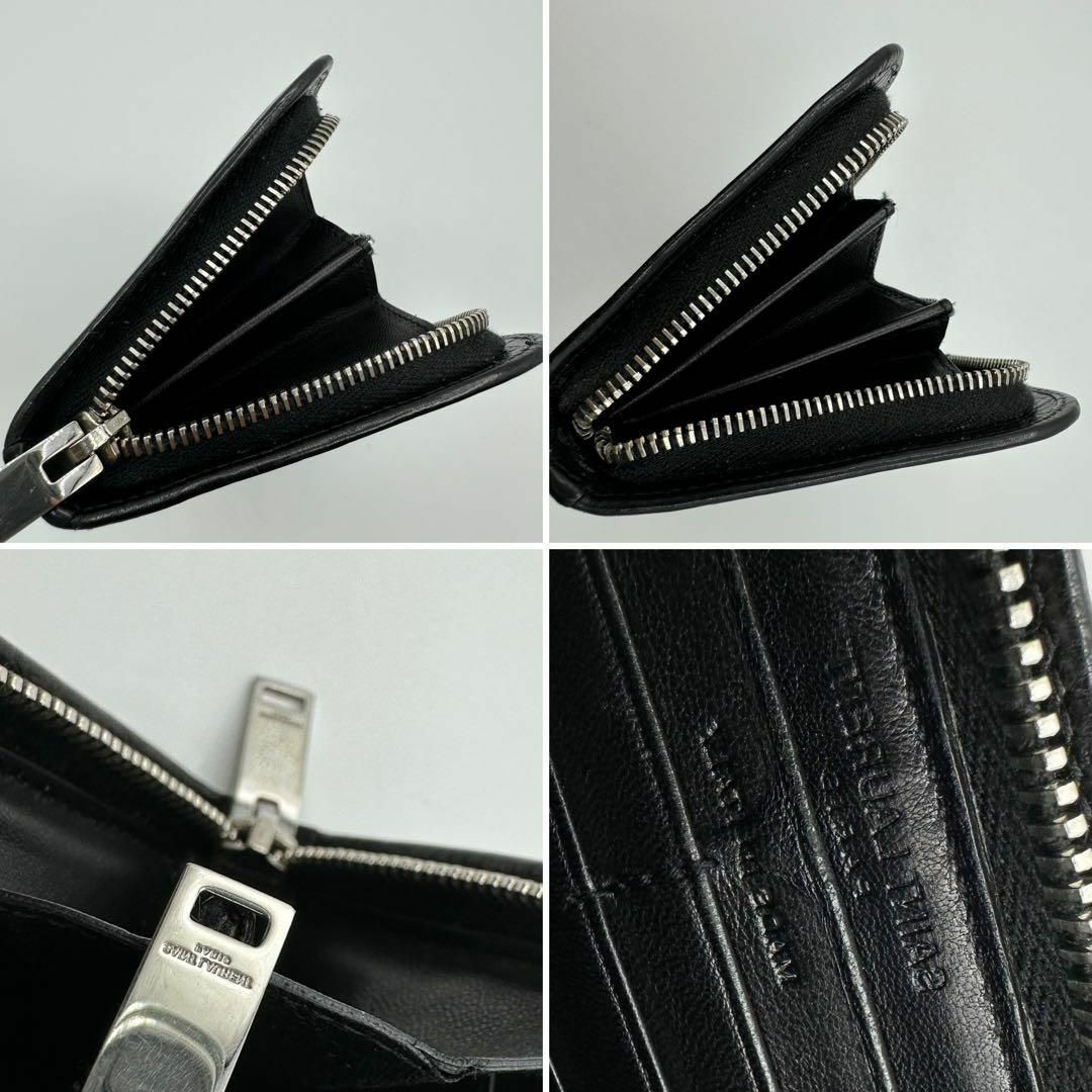 Saint Laurent(サンローラン)の【美品　付属品・レシート有】サンローラン　クロコ型押し 長財布 ファスナー　黒 レディースのファッション小物(財布)の商品写真