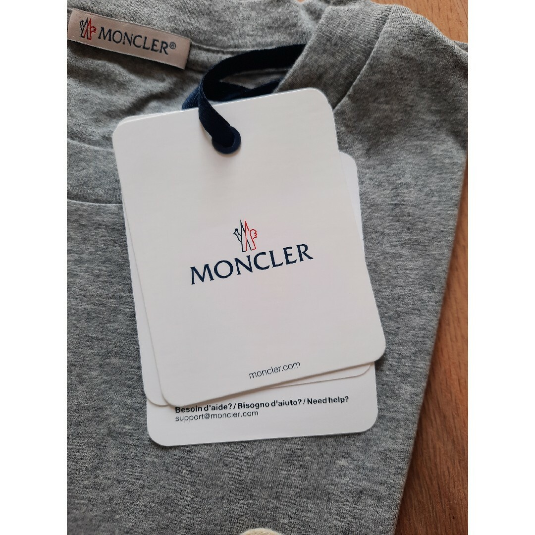 23SS⭐新品 MONCLER 大人気定番ロゴマーク Tシャツ　グレー　 14A 5