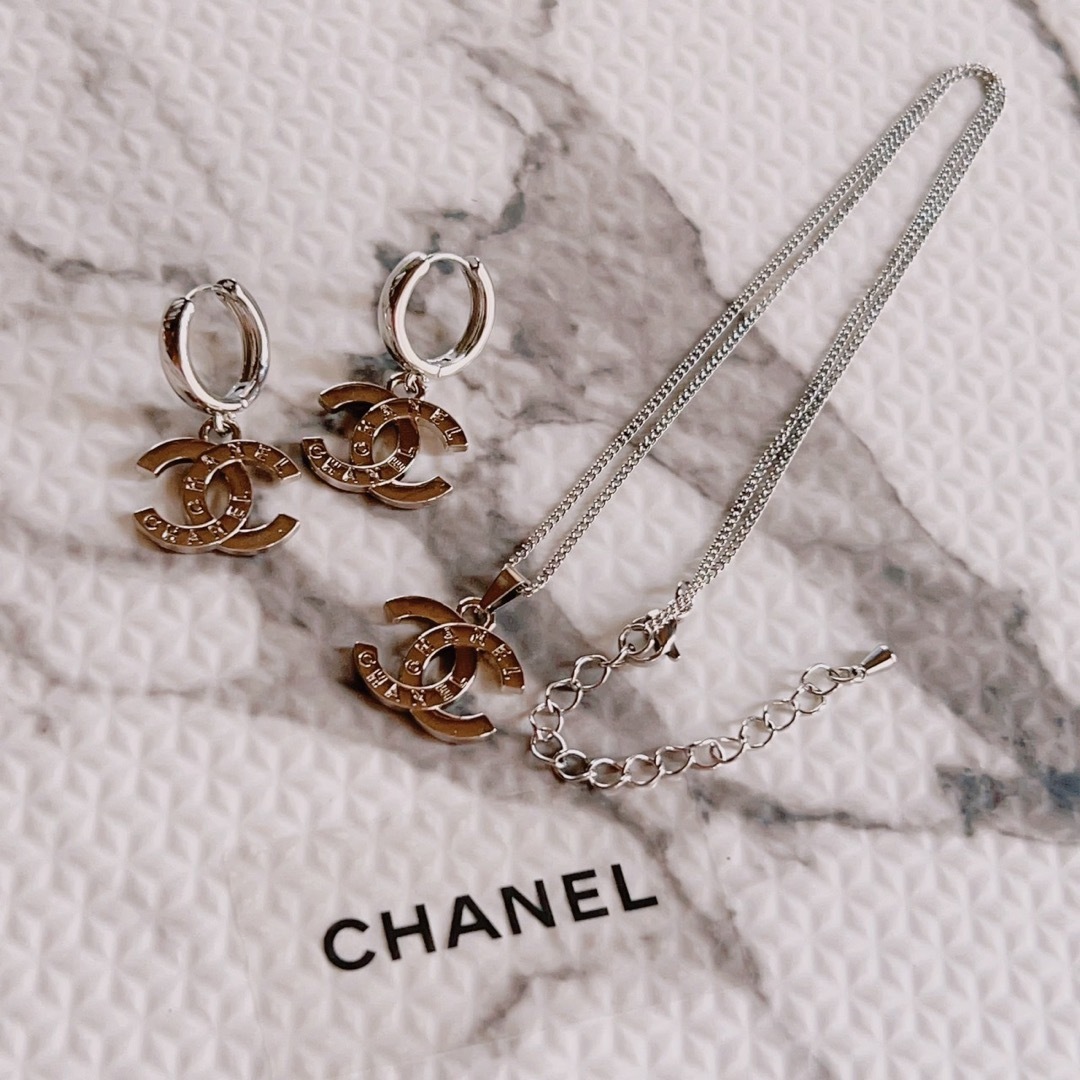 CHANEL シャネル ネックレス ピアス セット ヴィンテージ-