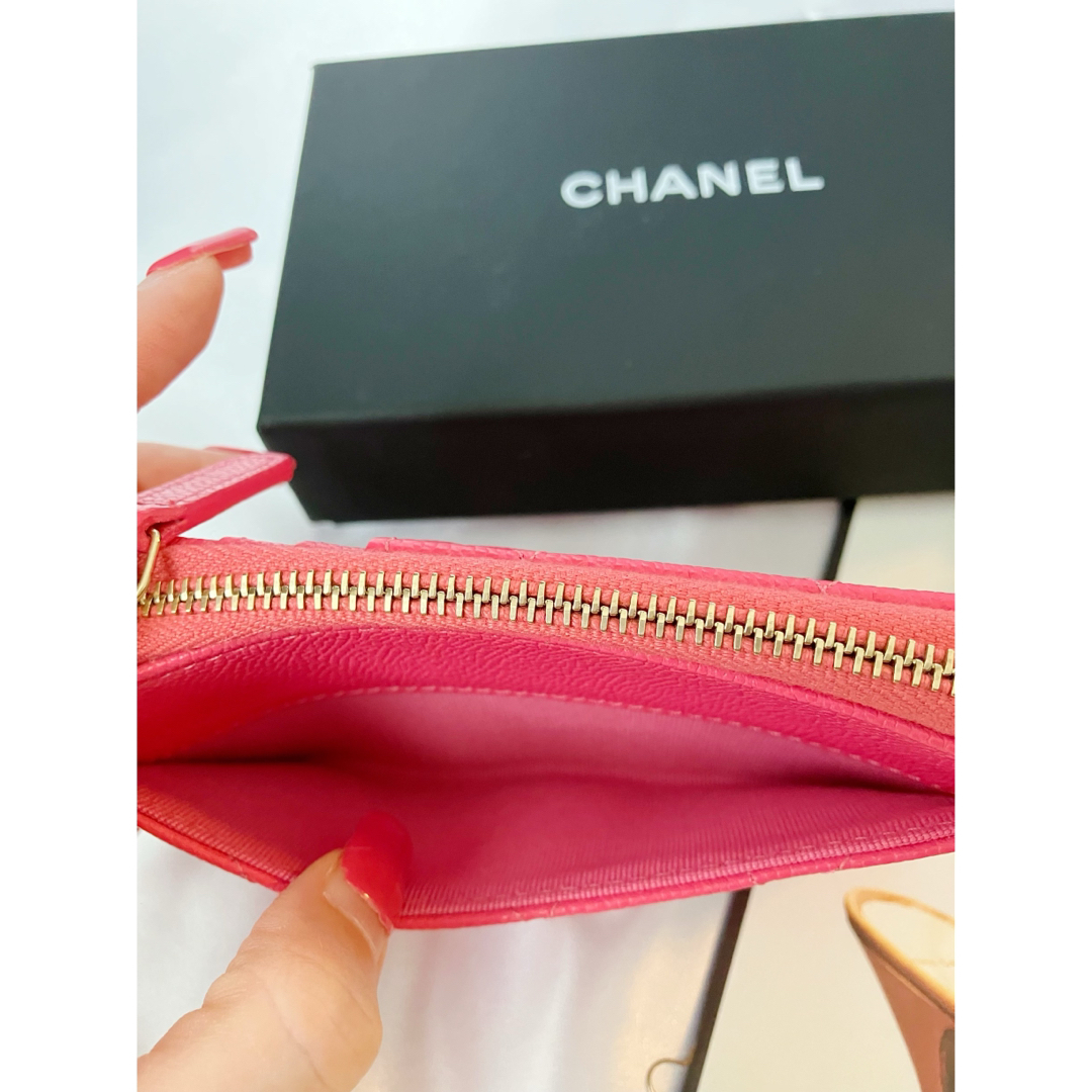 美品♡CHANELシャネル ツイード コインケース カードケース　ピンク