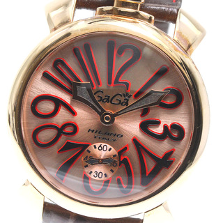 ガガミラノ(GaGa MILANO)のガガミラノ GaGa MILANO 5011.115 マヌアーレ48 スモールセコンド 手巻き メンズ 保証書付き_765560(腕時計(アナログ))
