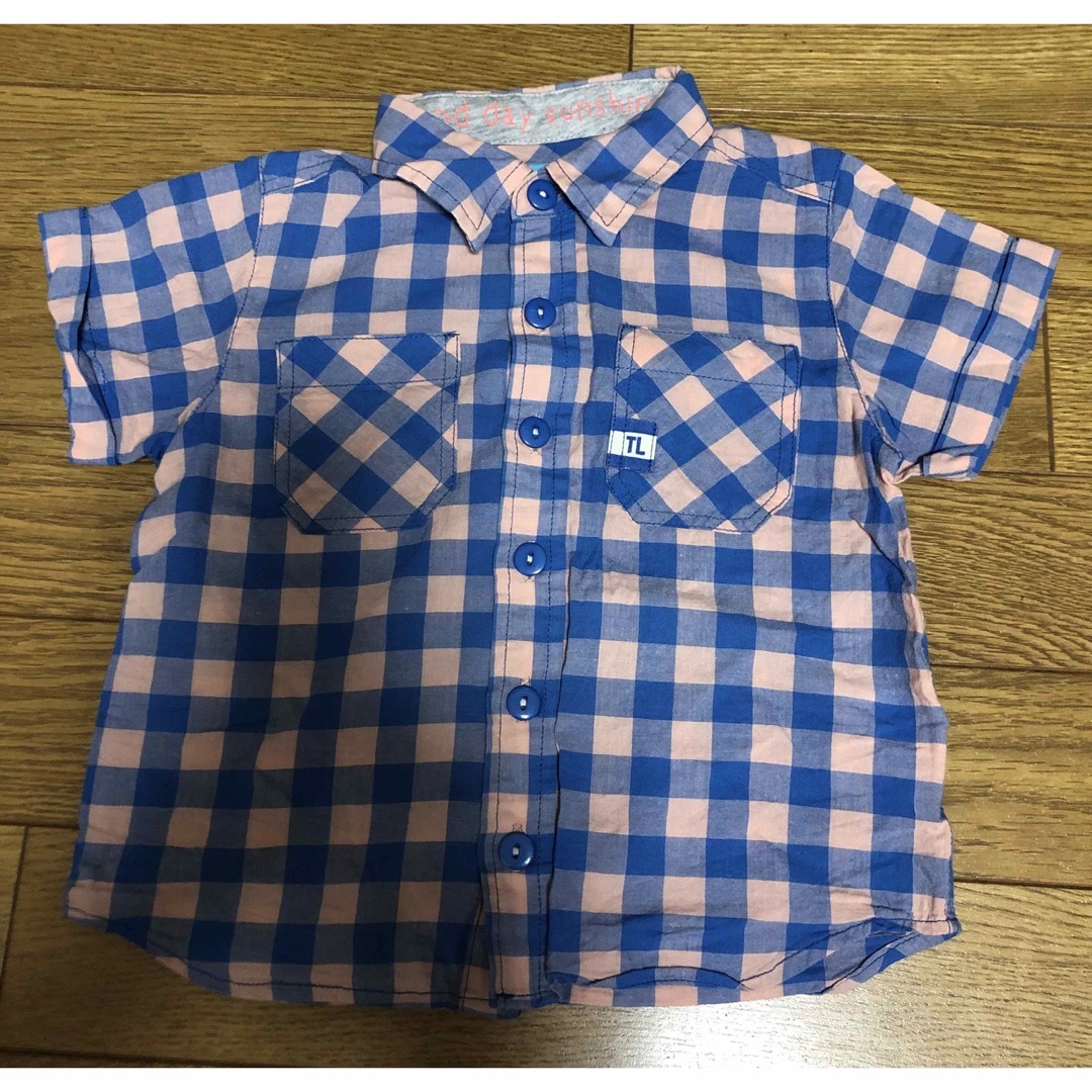 trois lapins(トロワラパン)の【送料込み】 TROIS LAPINS BOY 半袖シャツ 90cm♪ キッズ/ベビー/マタニティのキッズ服男の子用(90cm~)(Tシャツ/カットソー)の商品写真