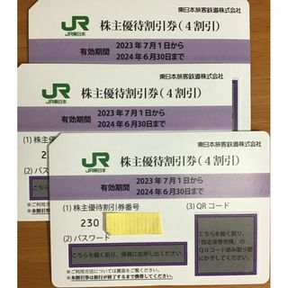 JR東日本 4割引券 3枚(鉄道乗車券)