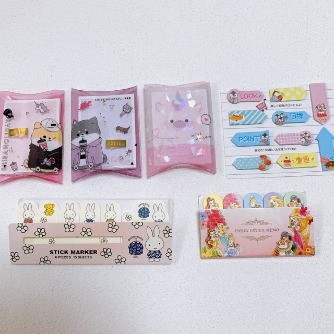 Disney - 付箋&プチメモ用紙 まとめ売り☆ ミッフィー 豆柴 プリンセス