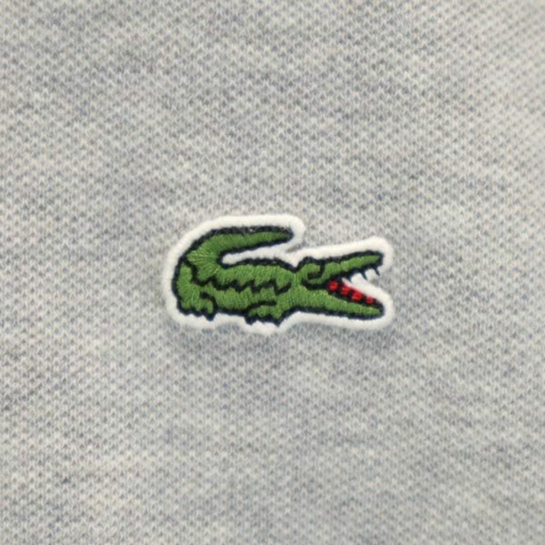 LACOSTE - ラコステ ノーカラー ポロシャツ FR3 杢グレー LACOSTE