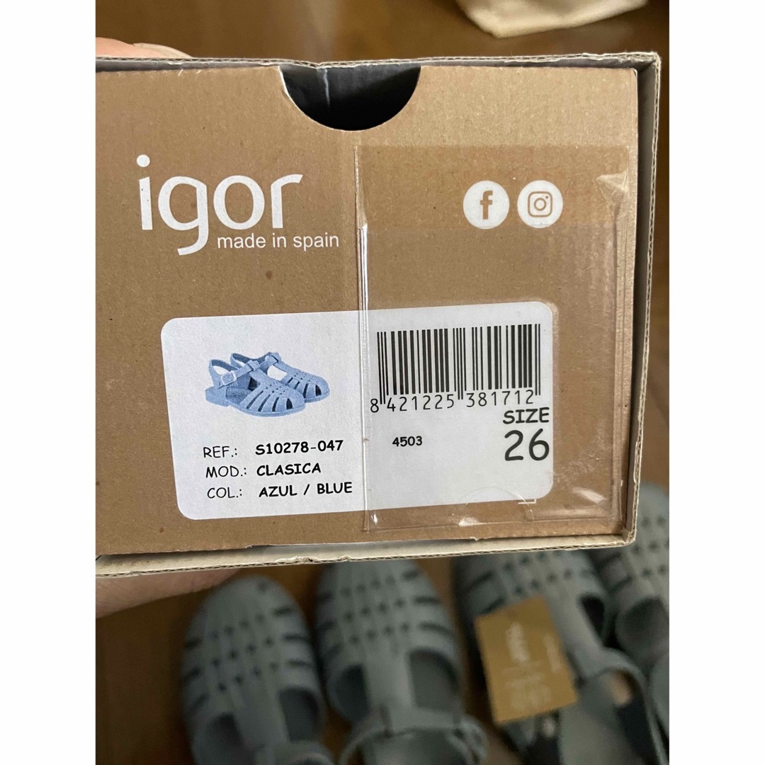 igor(イゴール)のigor サンダル　新品　17センチ キッズ/ベビー/マタニティのキッズ靴/シューズ(15cm~)(サンダル)の商品写真