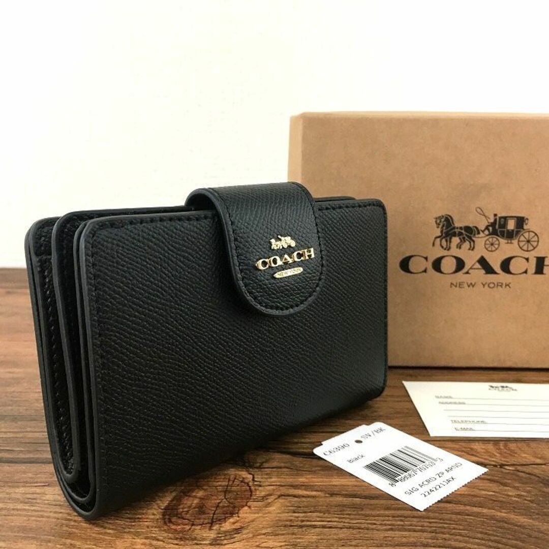 COACH(コーチ)の未使用品 COACH ミディアムウォレット ブラック 57 レディースのファッション小物(財布)の商品写真