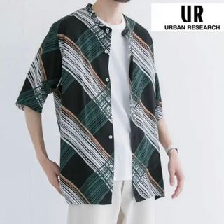 アーバンリサーチ(URBAN RESEARCH)のCOSEI URBAN RESEARCH バンドカラー 半袖 オーバー シャツ(シャツ)