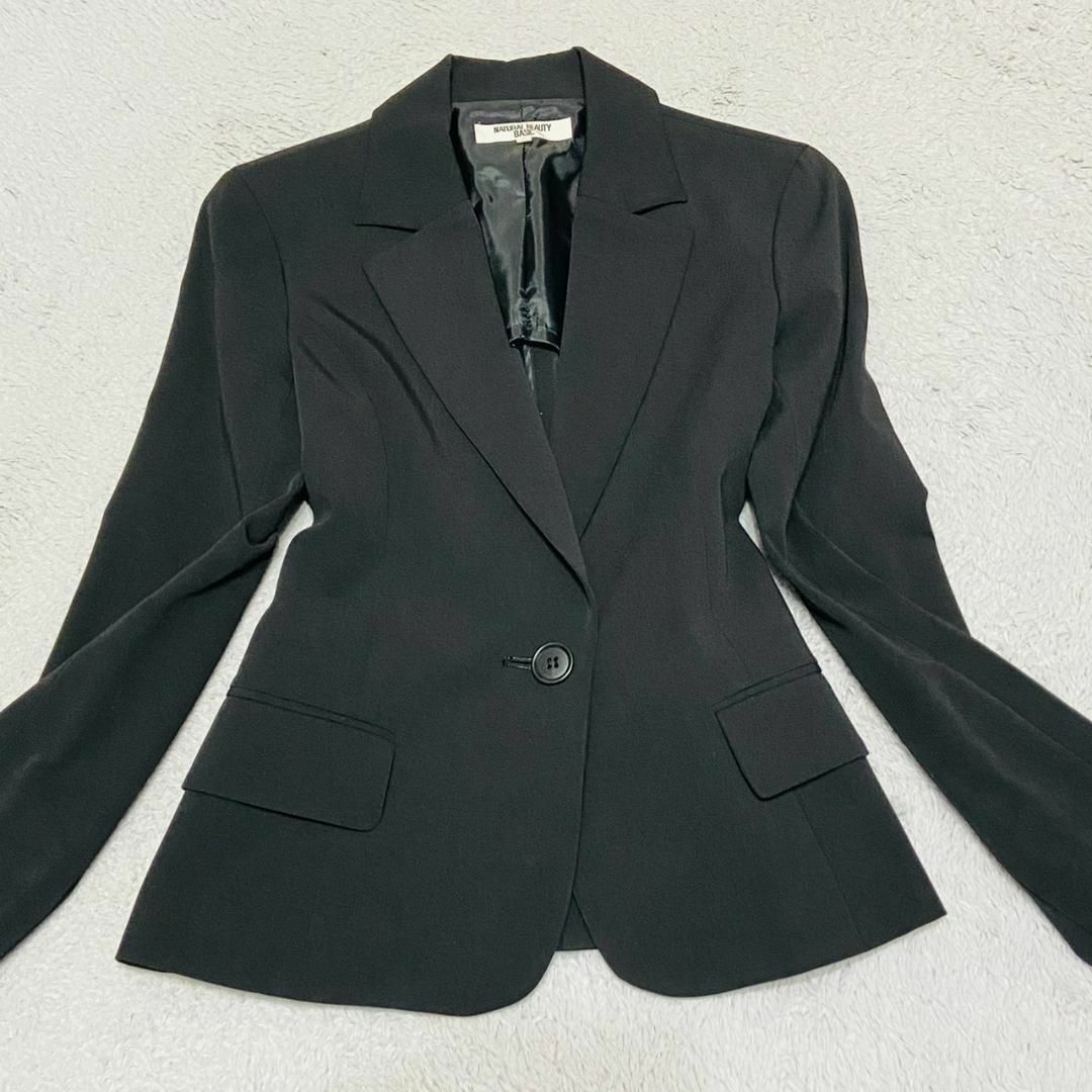 ☆美品 上S/下XS☆ナチュラルビューティーベーシック ビジネス スーツ