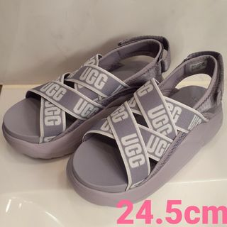 アグ(UGG)の【ぁんこ様専用】UGG W LA CLOUD SANDAL 24.5cmパープル(サンダル)