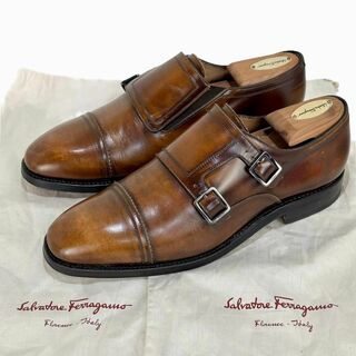 ✨高級革靴✨Ferragamo フェラガモ　黒　24.5cm ストレートチップ