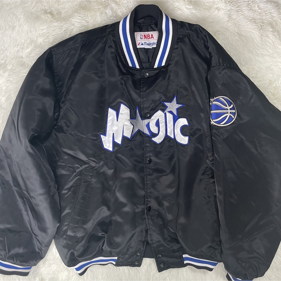 NBA majestic マジック　ブラック　ブルゾン　スタジャン　XXL 1