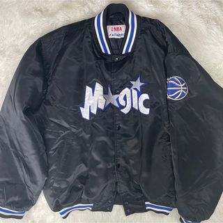 NBA majestic マジック ブラック ブルゾン スタジャン XXL-