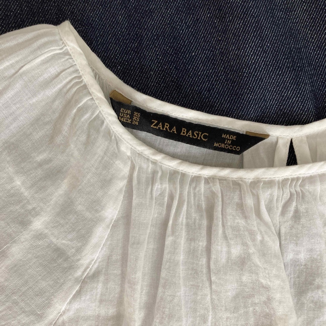 ZARA(ザラ)のZARA BASIC   コットン　カットソー レディースのトップス(カットソー(長袖/七分))の商品写真