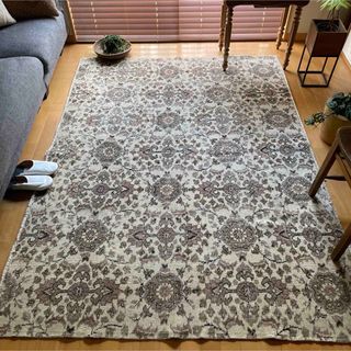 大きめ グリーン オーバーダイ 花と果実 メダリオン トルコ