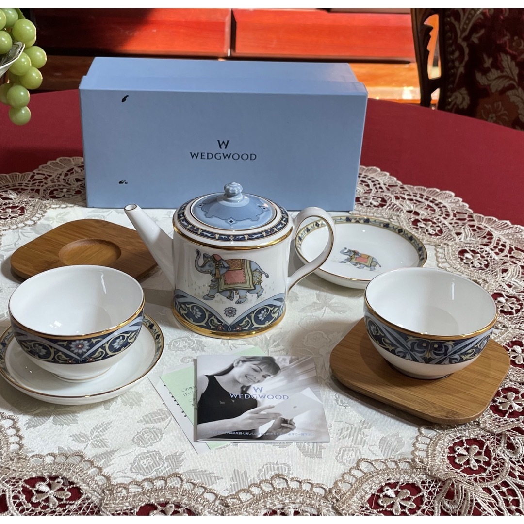 WEDGWOOD ウェッジウッド  ブルー　エレファント　ミニプレート　新品