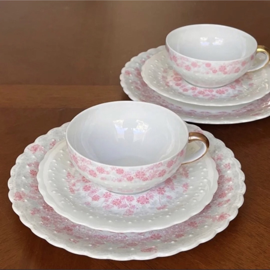 美品】リモージュ(ジョルジュ・ボワイエ)☆リビエラローズ 美品】リモージュ(ジョルジュ・ボワイエ)☆リビエラローズ