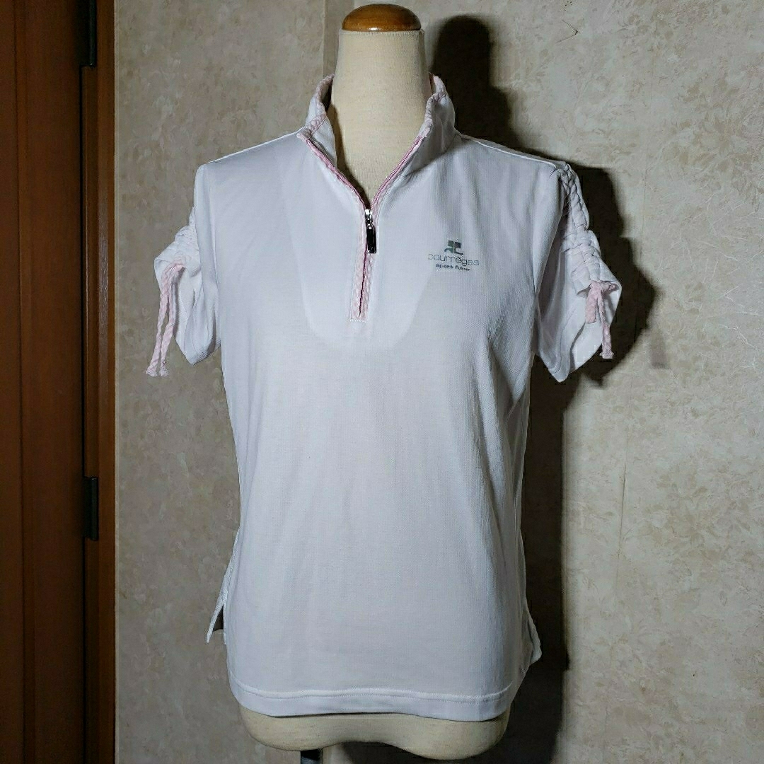 ルコックゴルフ　レディース　ハーフジップ半袖シャツ　Mサイズ　美品