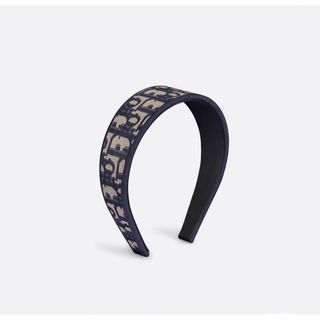 クリスチャンディオール(Christian Dior)の新作 新品 DIOR BAND ヘッドバンド カチューシャ オブリーク ネイビー(カチューシャ)