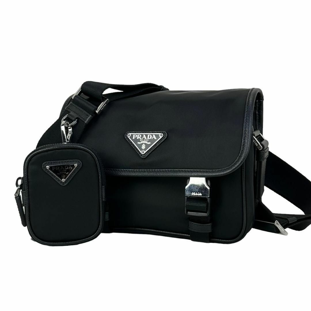 PRADA - 26万 現行品☆極美品☆プラダ ショルダーバッグ 三角ロゴ