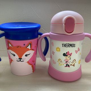 サーモス(THERMOS)のサーモス まほうびんのベビーストローマグ とマンチキン　ミラクルカップ　セット(その他)