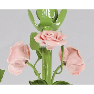 シャンデリア照明器具ペンダント 天井照明 電源直結タイプ 花柄薔薇