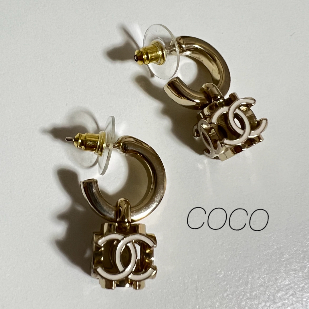 CHANEL - CHANEL シャネル ccキューブ フープピアス 国内正規店購入の