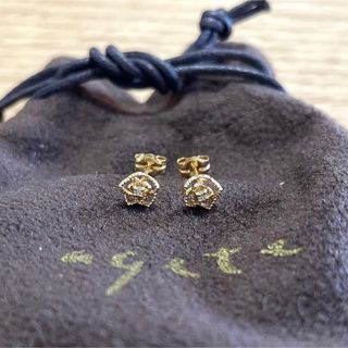 【agete CLASSIC】アガットK18 ローズ ピアス 薔薇 バラ ばら