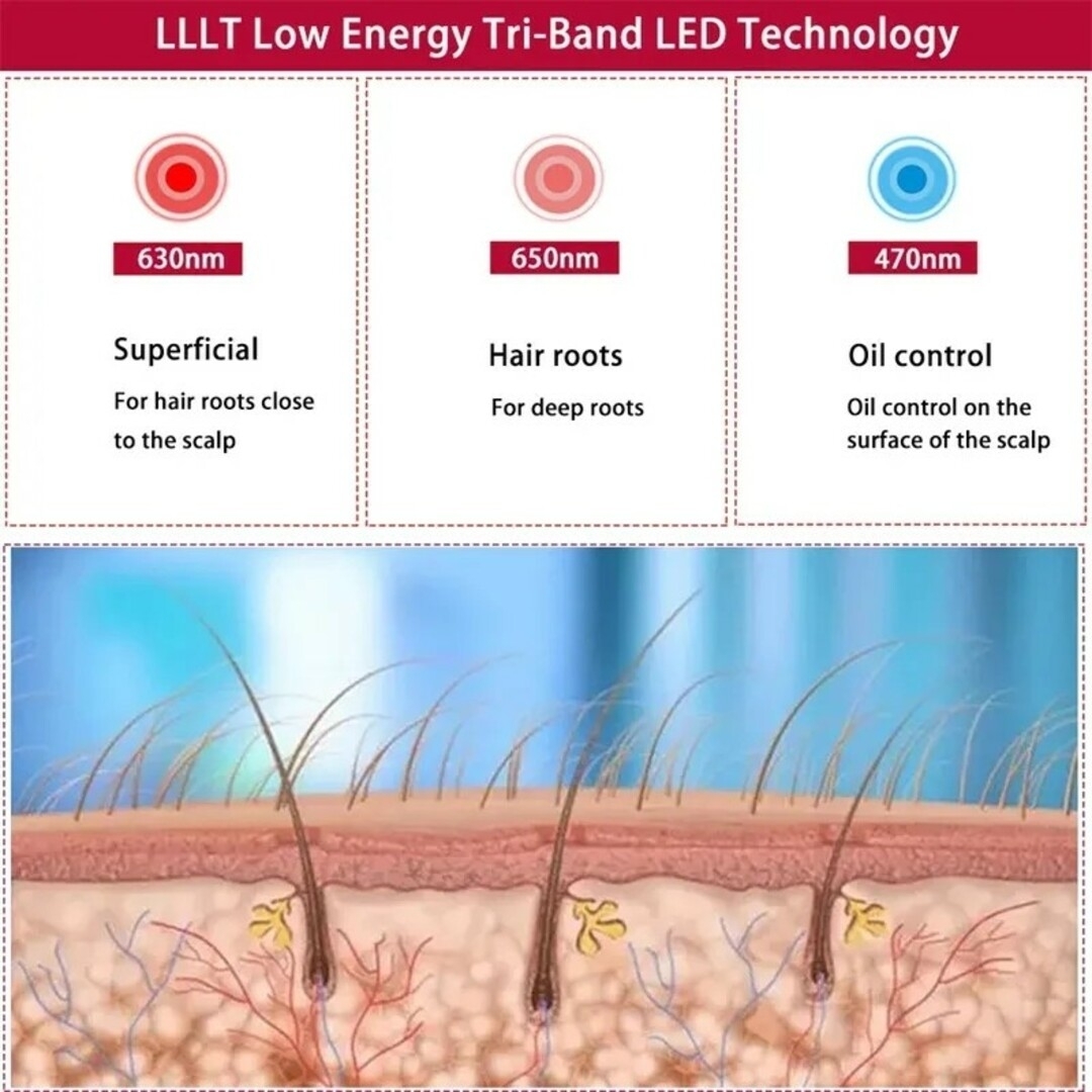 LEDキャップ 育毛 発毛促進 赤色 青色 LED リラクゼーション リラックス